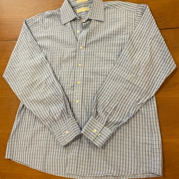 Michael Kors Other - Michael Kors Men's Gray Checkered Button Up XL 36/37